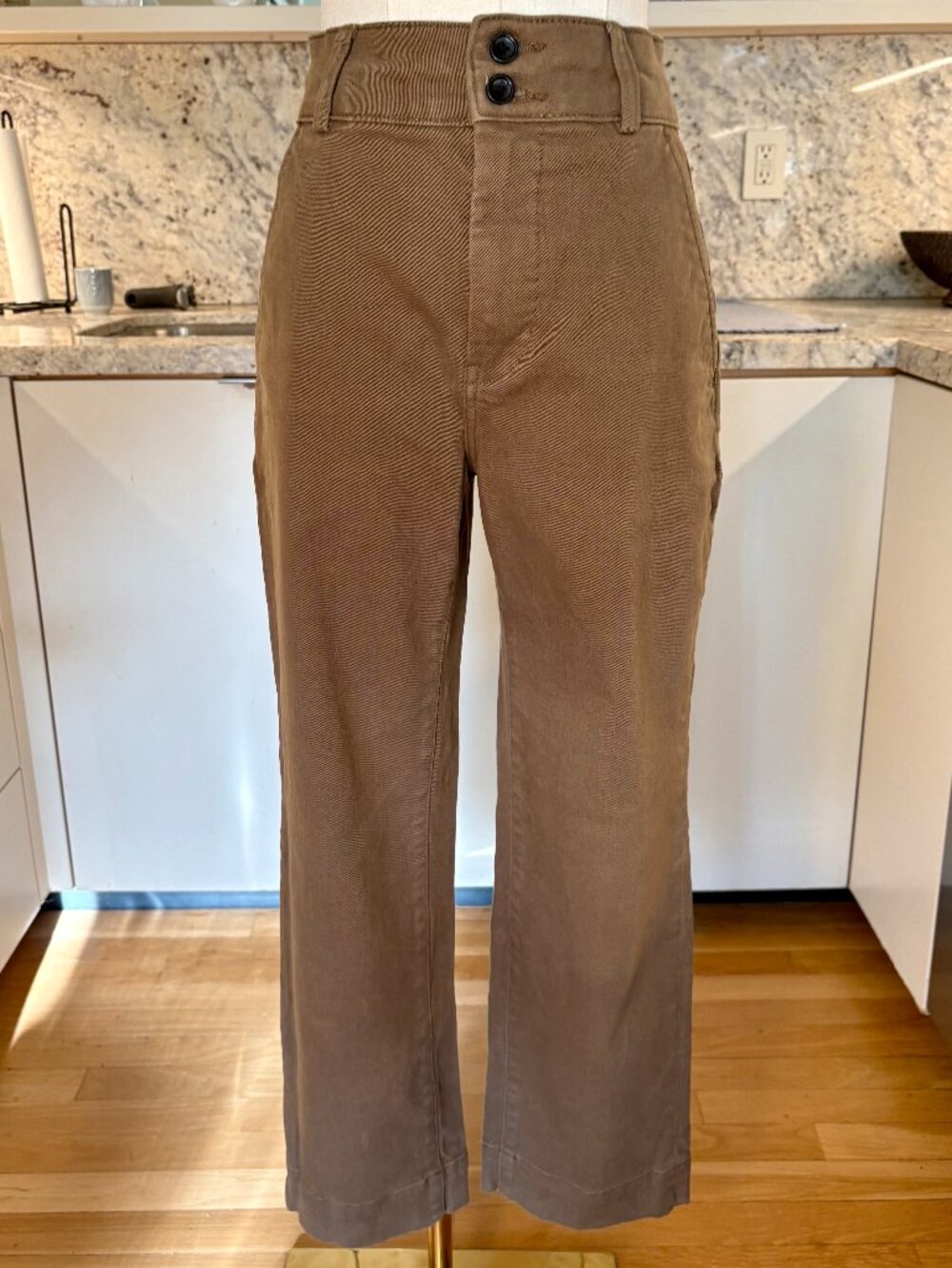 Everlane The Utility Straight-Leg Pant Brown - Size 2